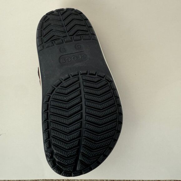 NWT Crocs Crocband Clogs Navy with Red White Stripe Unisex Toddler Size 9 - Picture 6 of 10